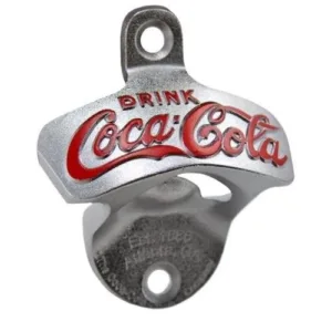 Coca Cola Wall Mount Crown Stationary Bottle Opener Cast Iron